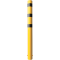 Bollard | steel tube  193 x 3,6 mm | yellow / black | stationary, for casting in concrete | total length: 2000 mm | with welded steel cap